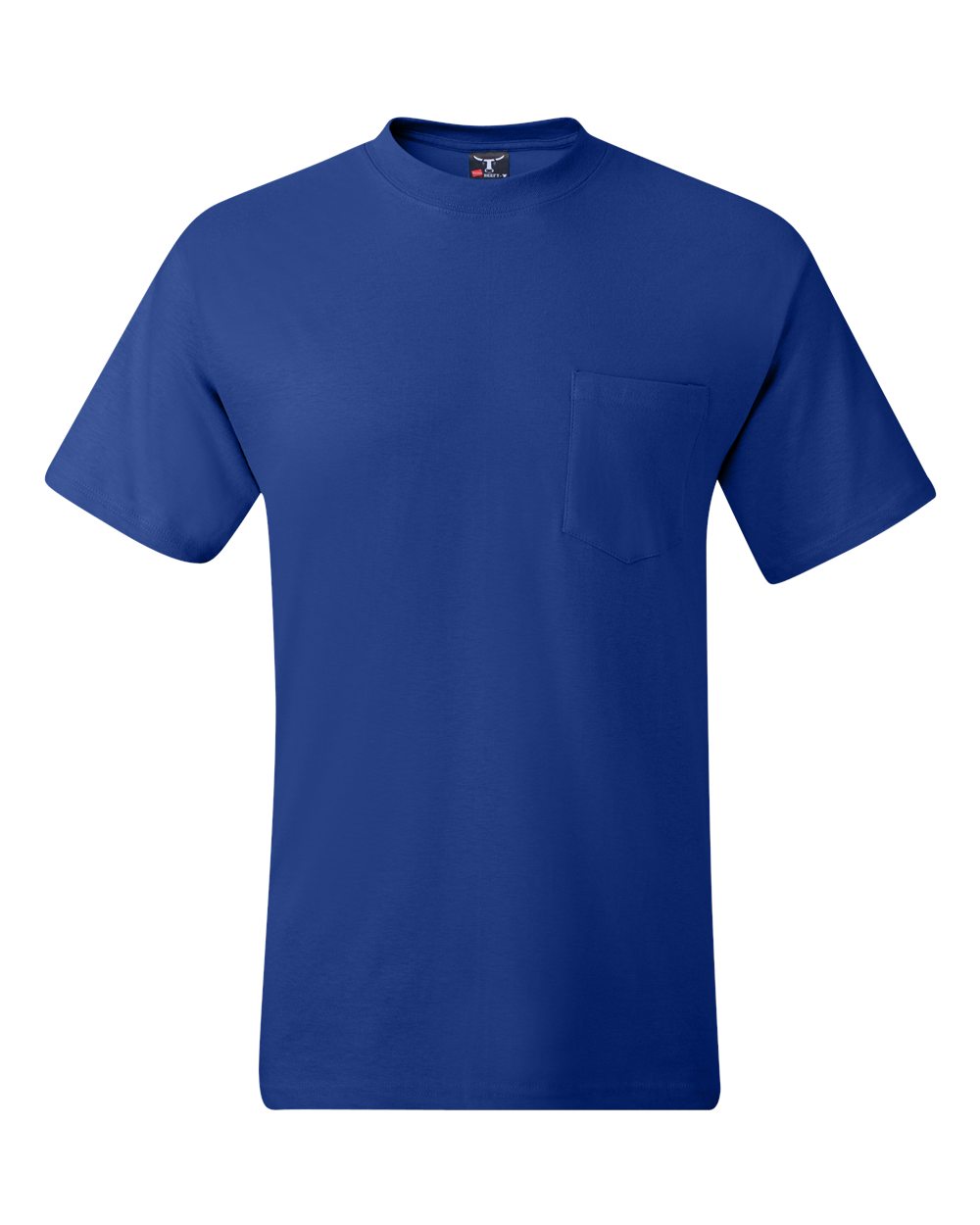 Hanes Mens Beefy-t Pocket T-shirt, Heavyweight Cotton Tee For Men, Full-cut 1 Or 2 Pack Fashion-t-shirts, Deep Royal - 2 Pack, XX-Large US
