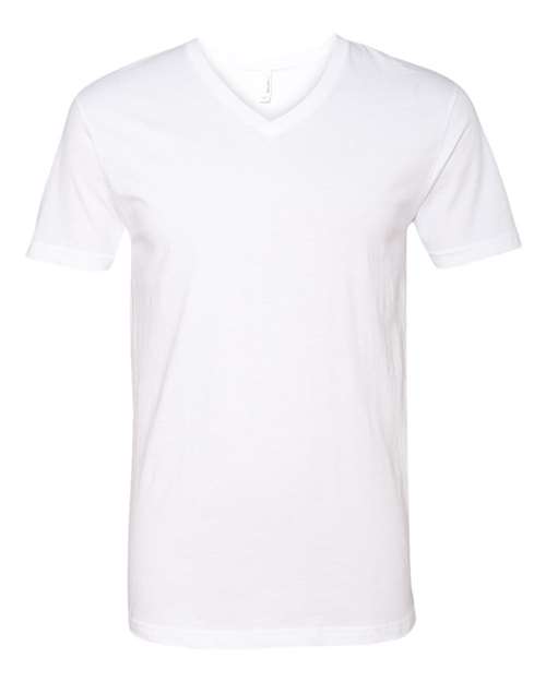Next Level Apparel 6240 Mens Premium t-V-Neck Tee, White + Charcoal (2 Pack)-Large