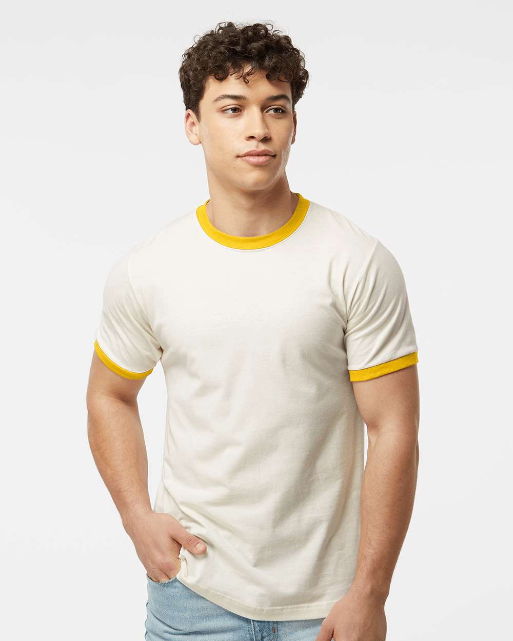 Unisex Fine Jersey Ringer T-Shirt