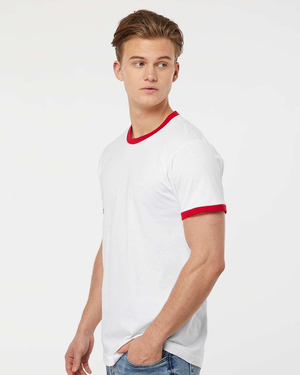 Unisex Fine Jersey Ringer T-Shirt