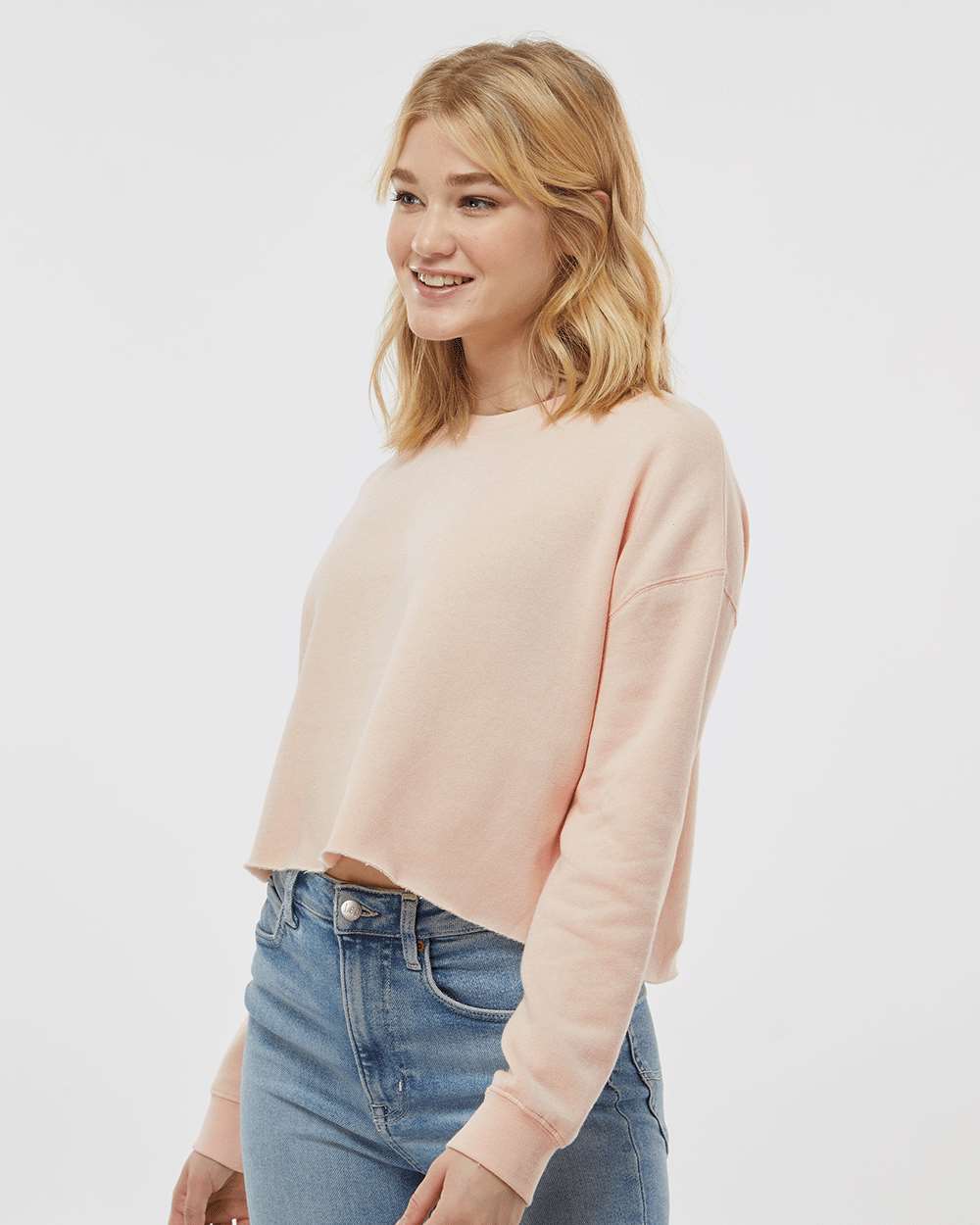 Women's Lightweight Crop Crewneck Sweatshirt