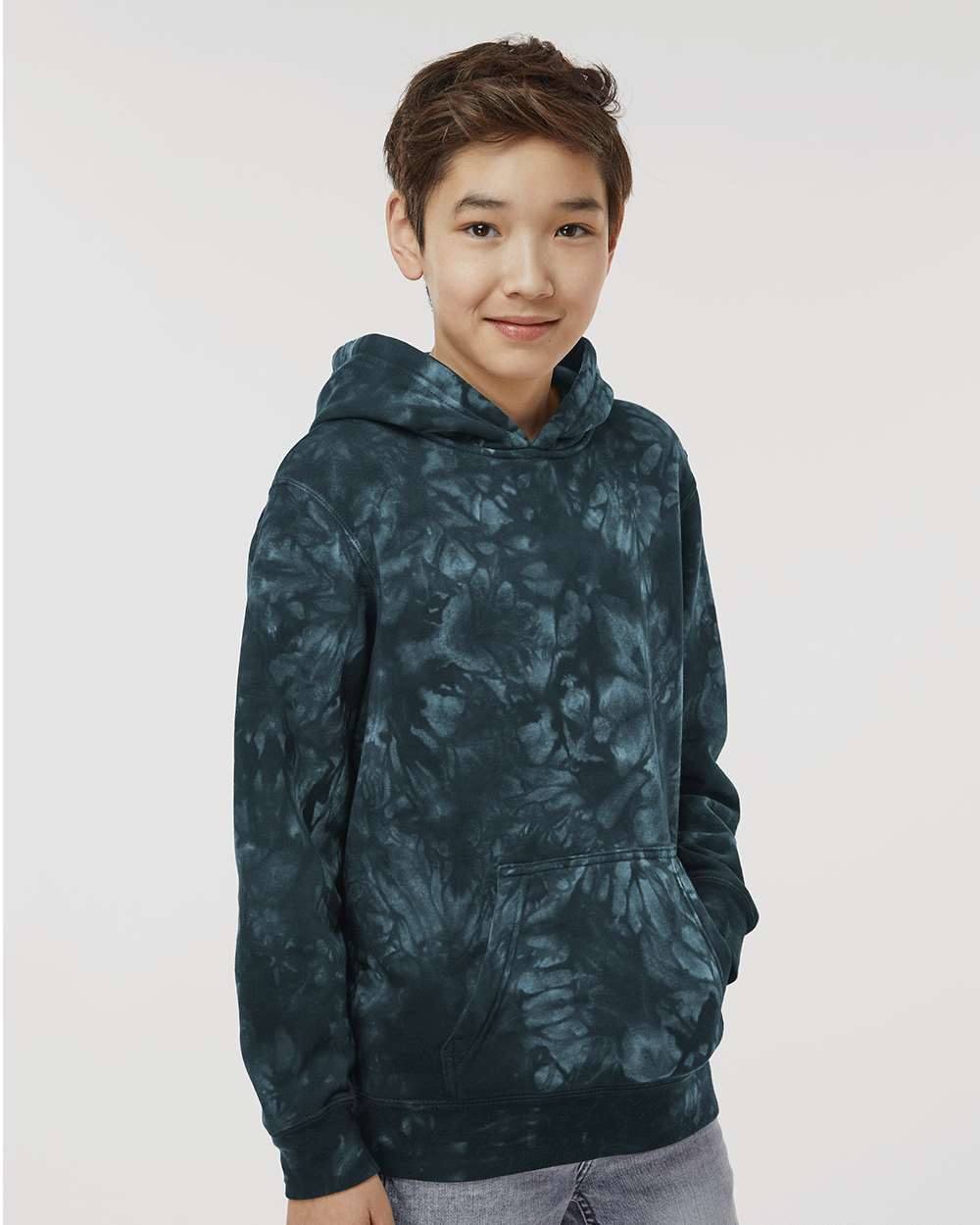 Youth Midweight Tie-Dyed Hooded Sweatshirt