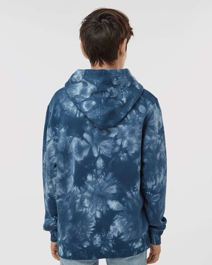 Youth Midweight Tie-Dyed Hooded Sweatshirt