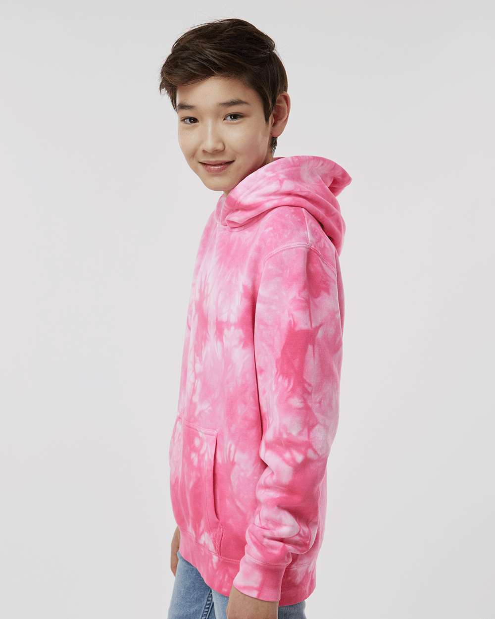Youth Midweight Tie-Dyed Hooded Sweatshirt