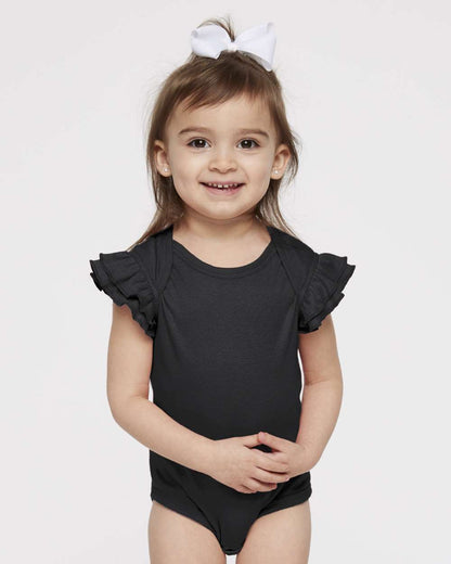 Infant Flutter Sleeve Baby Rib Bodysuit