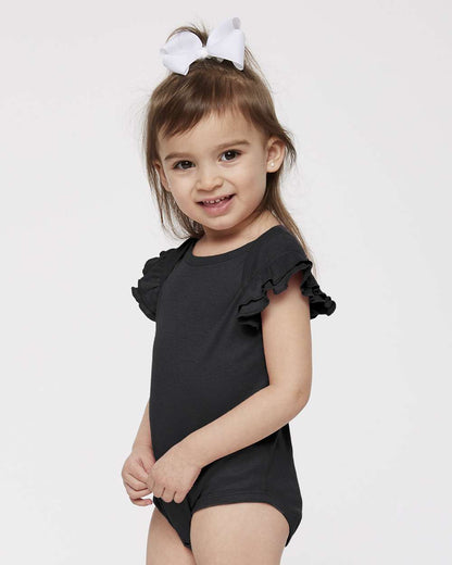 Infant Flutter Sleeve Baby Rib Bodysuit
