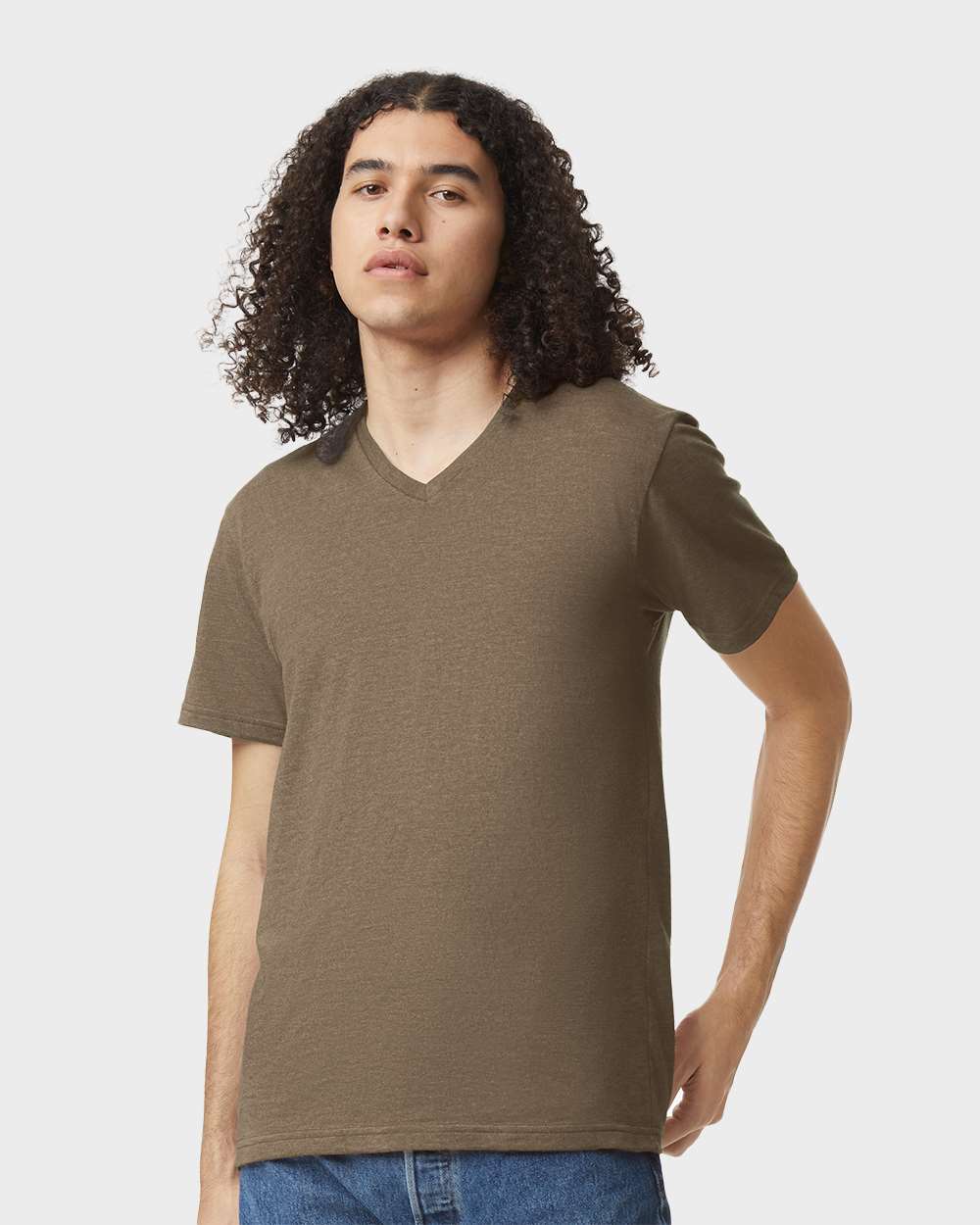 Unisex CVC V-Neck Tee