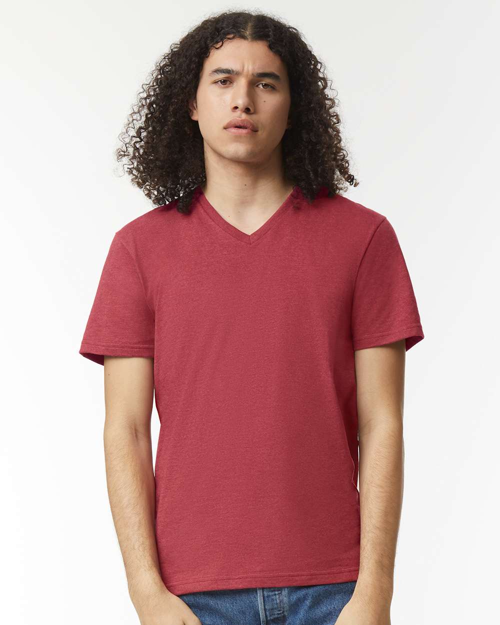 Unisex CVC V-Neck Tee