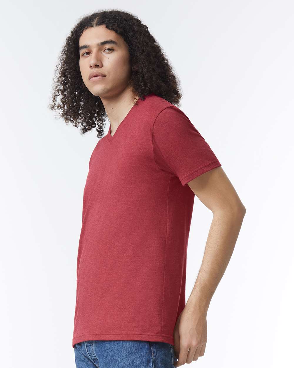 Unisex CVC V-Neck Tee