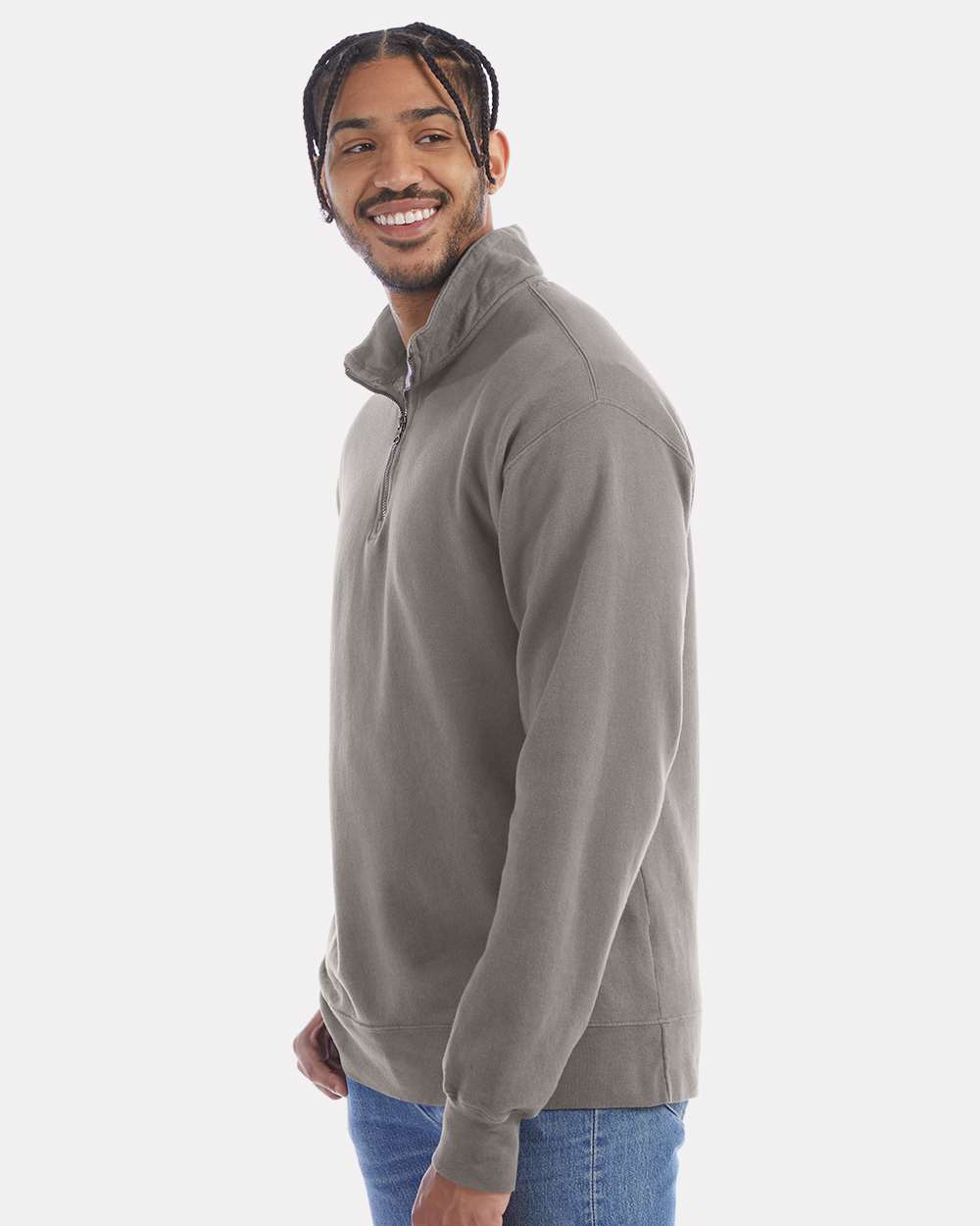 Unisex Garment-Dyed Quarter-Zip Sweatshirt