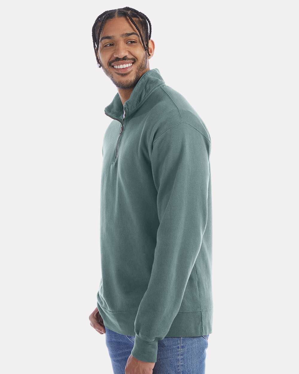 Unisex Garment-Dyed Quarter-Zip Sweatshirt