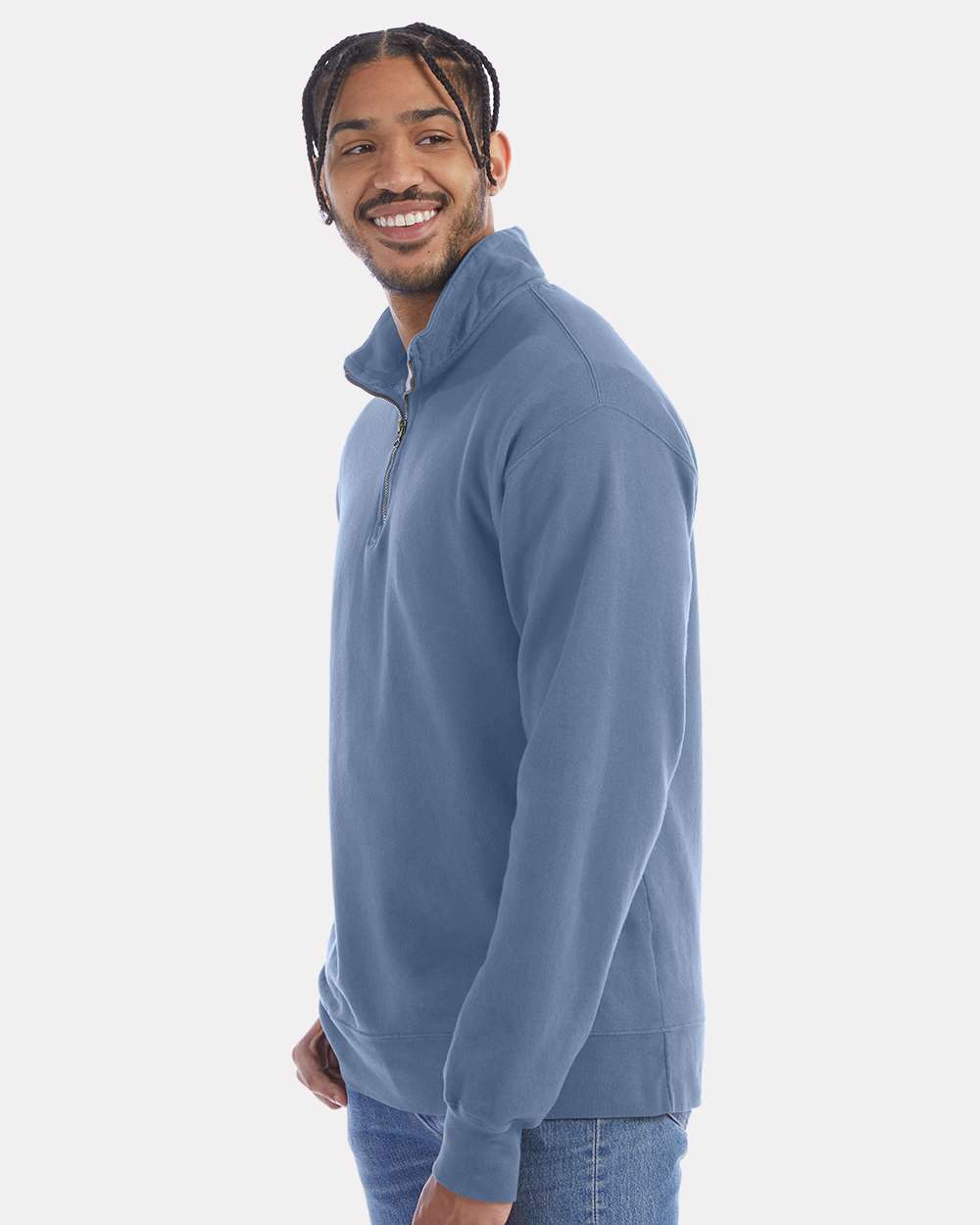 Unisex Garment-Dyed Quarter-Zip Sweatshirt