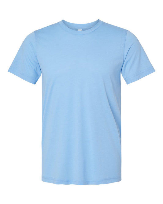 Canvas Mens Triblend Crew Neck Plain Short Sleeve T-Shirt (2XL) (Denim Triblend)