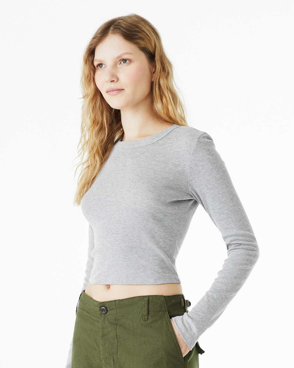 Women's Micro Rib Long Sleeve Baby Tee