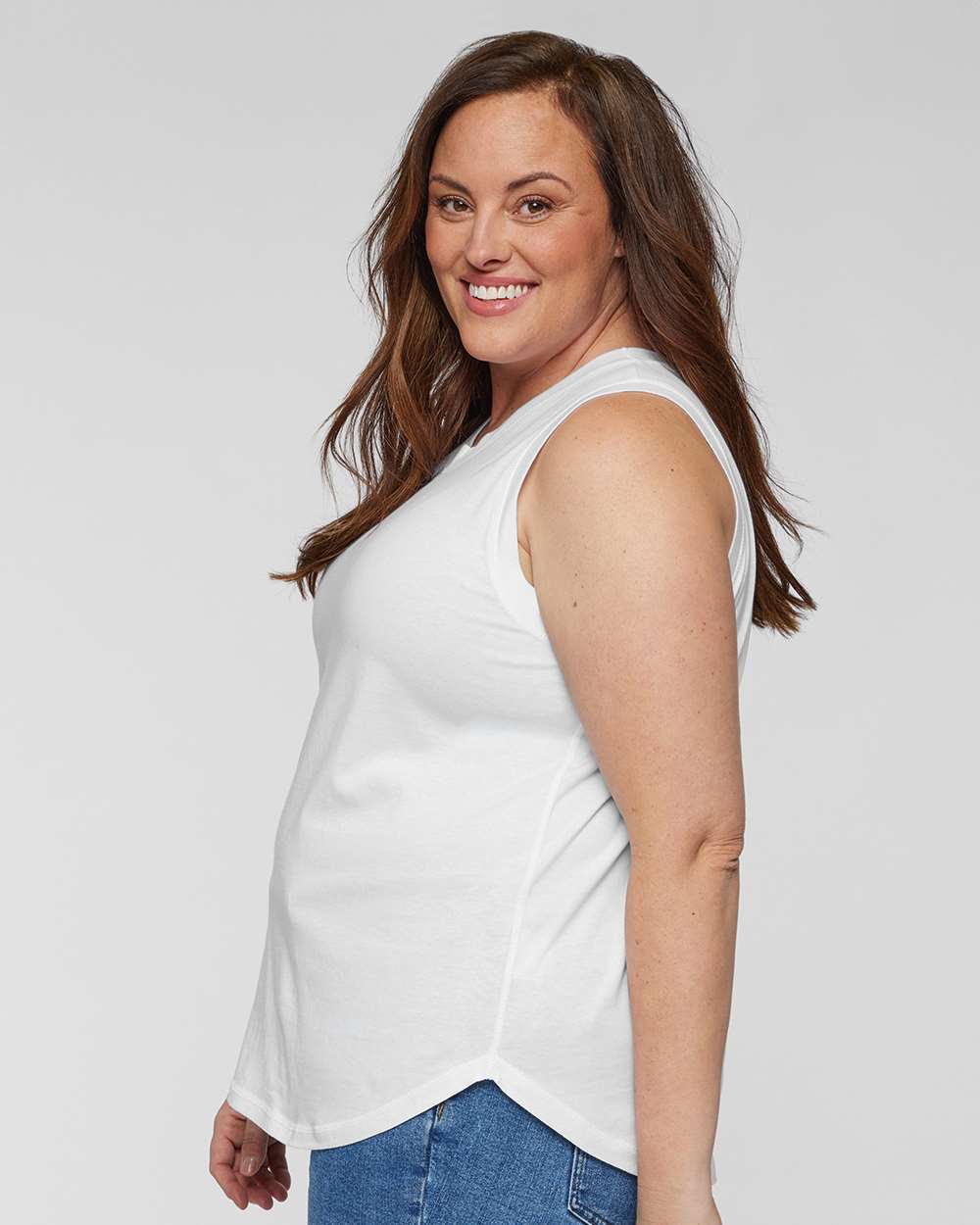 Women's Curvy Relaxed Fine Jersey Tank