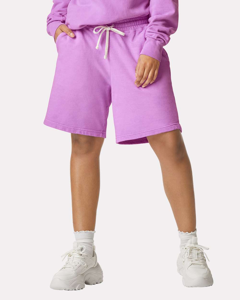 Unisex Garment-Dyed Lightweight Fleece Sweat Shorts