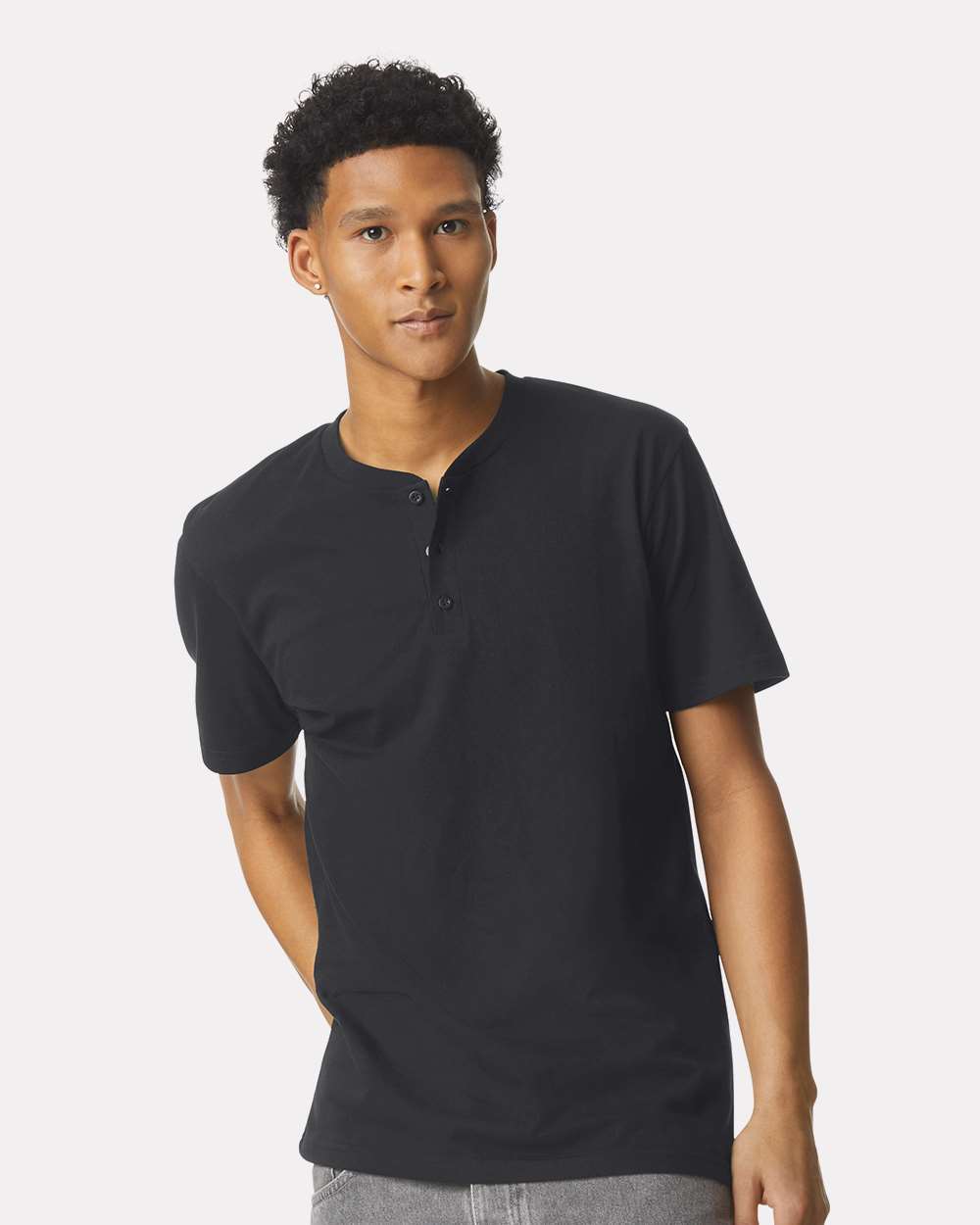 Unisex CVC Henley Tee