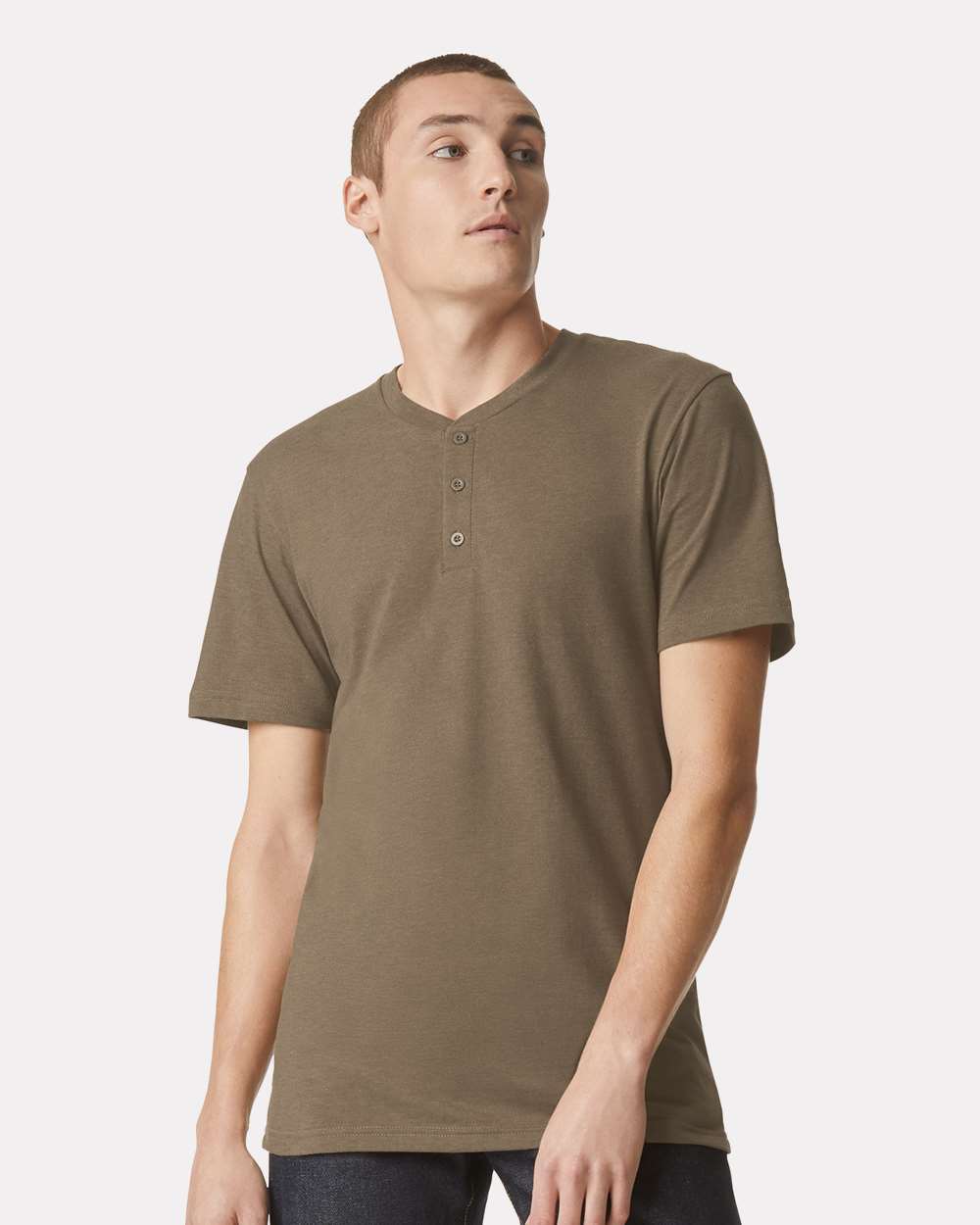 Unisex CVC Henley Tee
