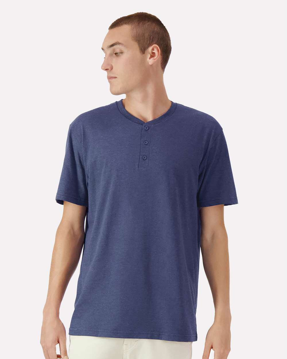 Unisex CVC Henley Tee