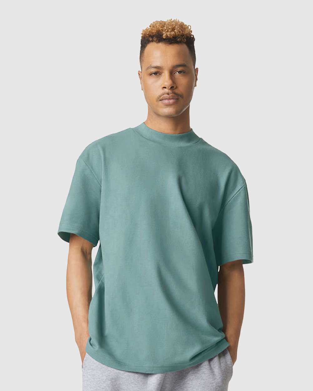 Unisex Pique Mockneck Tee