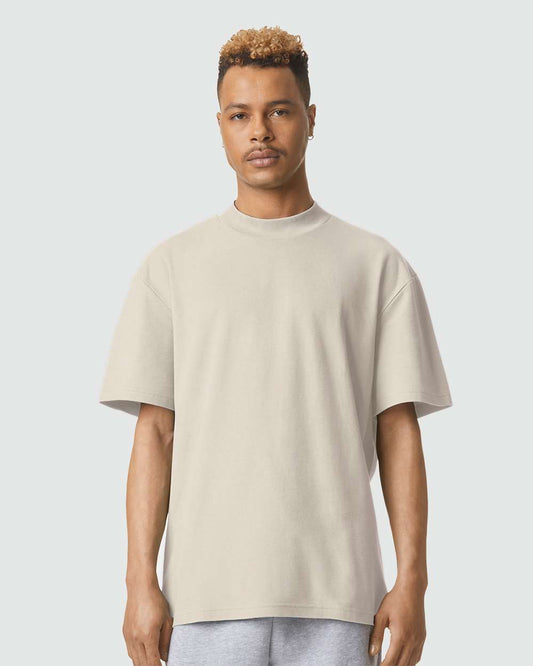 Unisex Pique Mockneck Tee