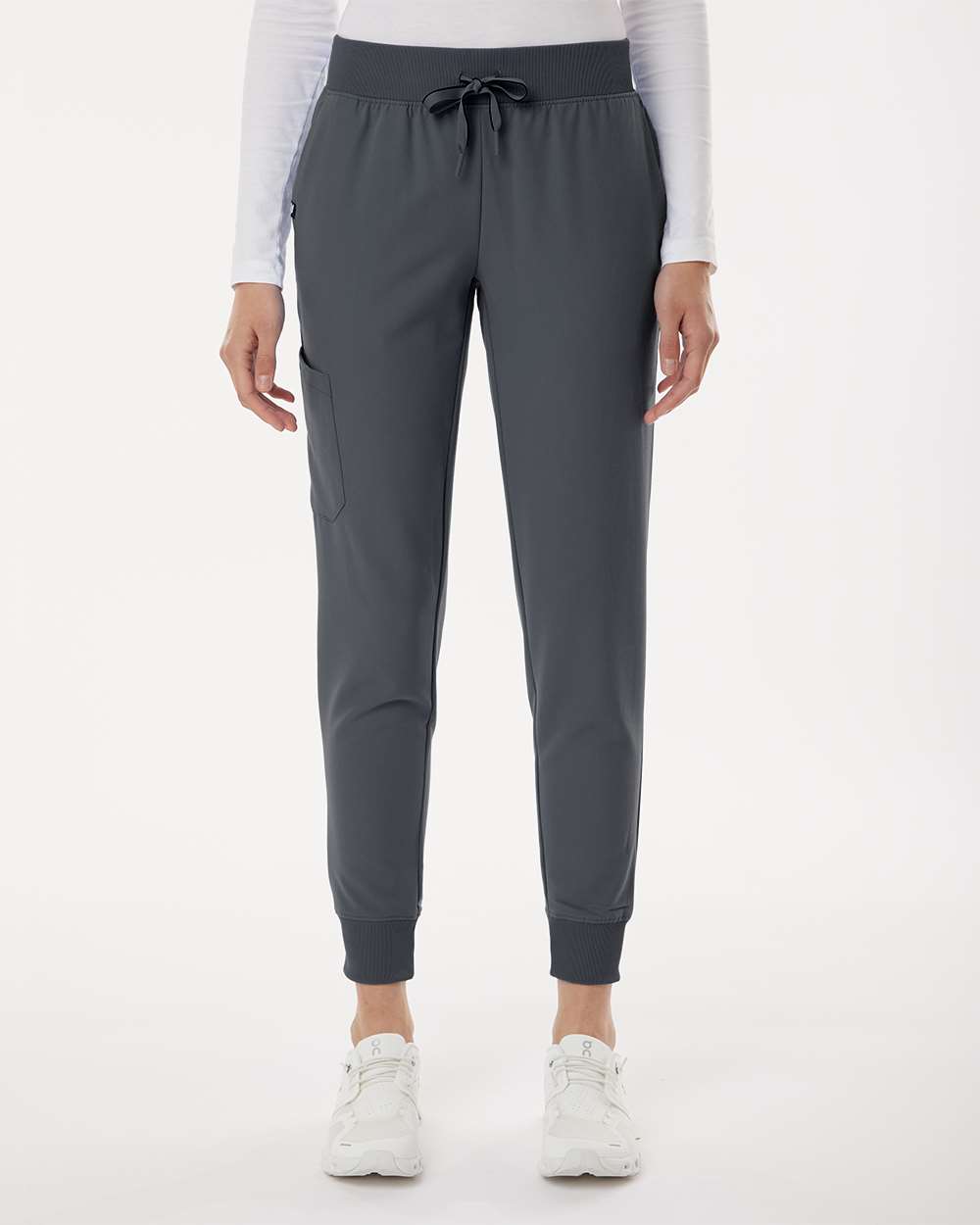 Women's Petite Sizes Silex Knit-Waist Scrub Joggers