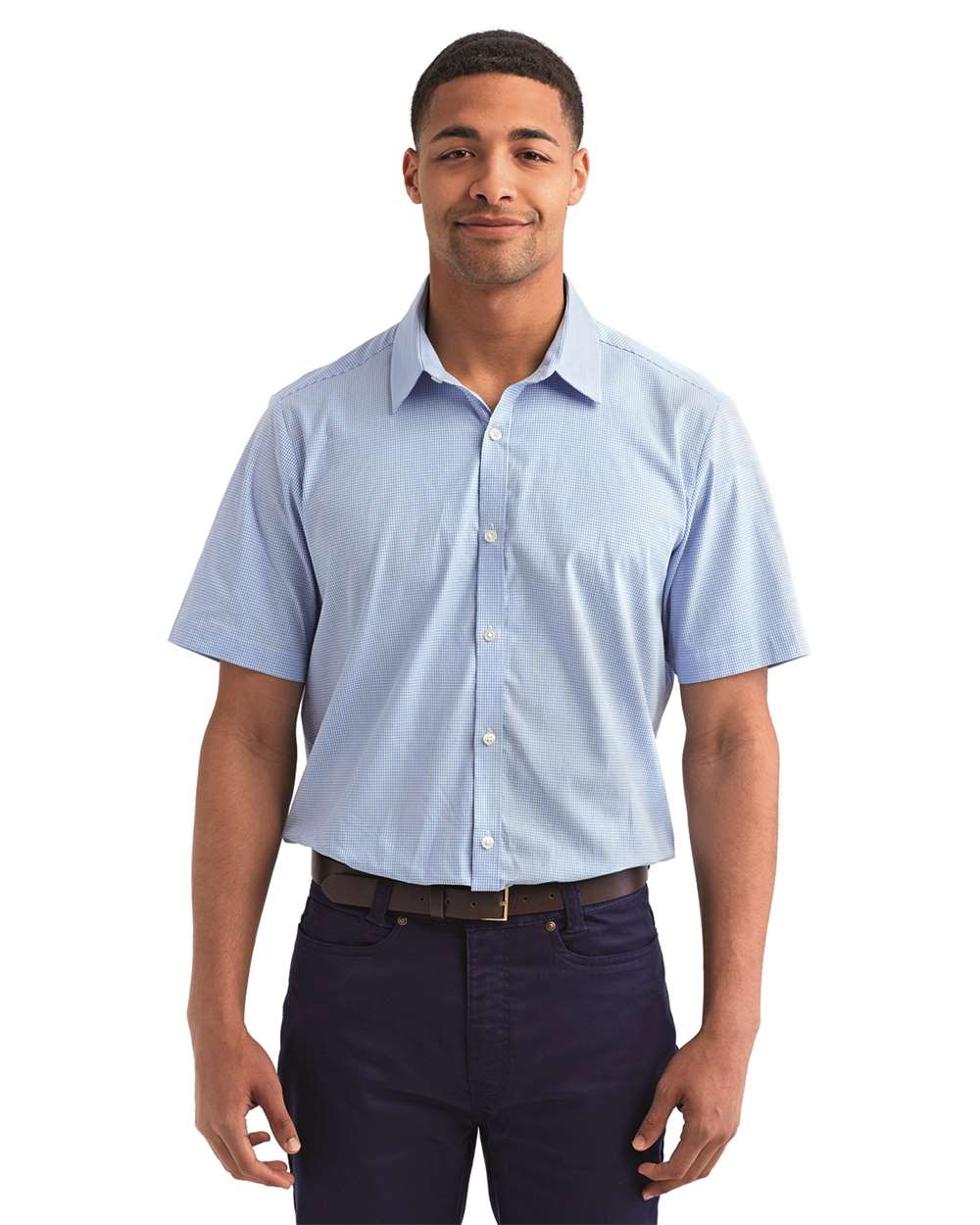 Men's Microcheck Gingham Cotton Shirt
