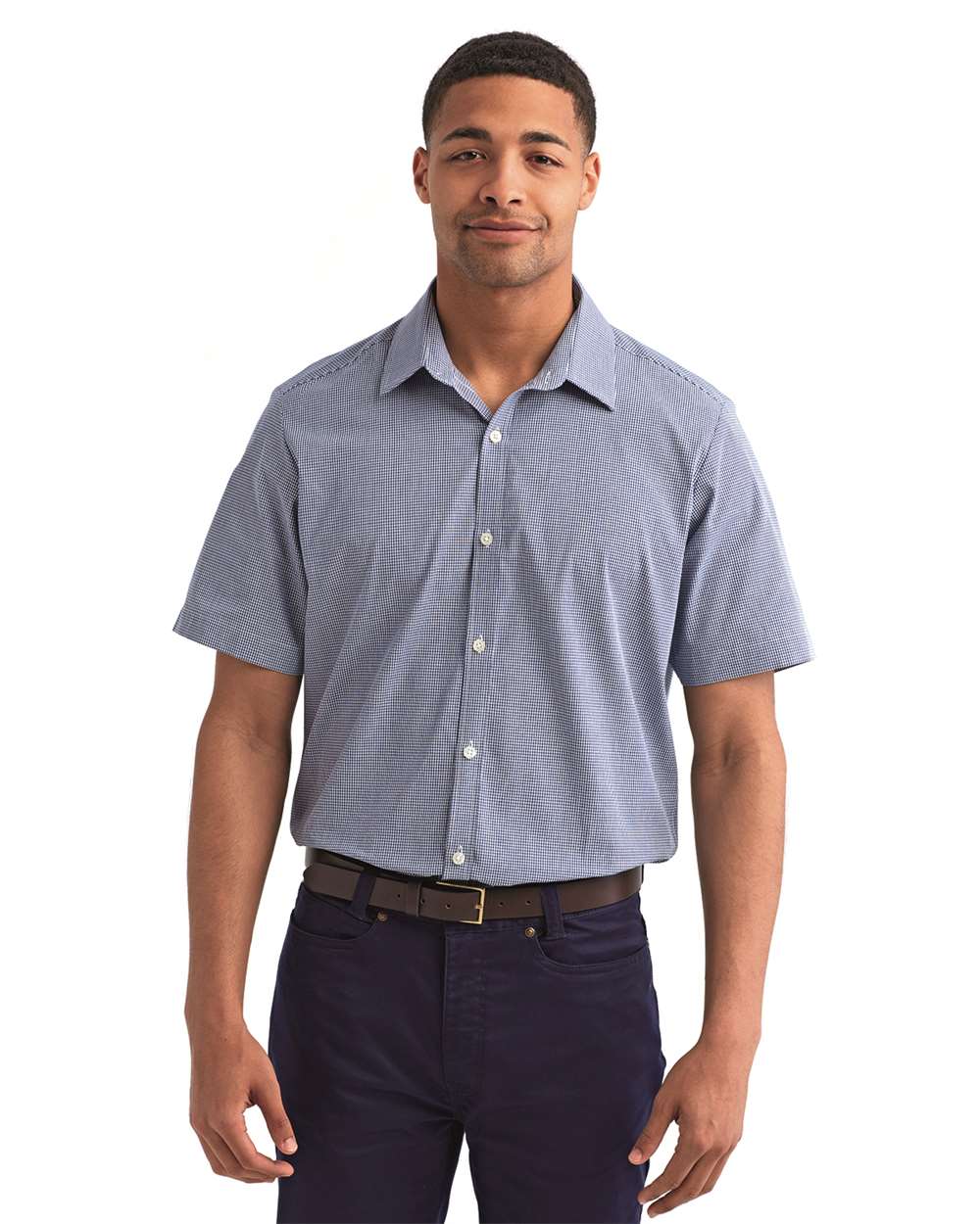 Men's Microcheck Gingham Cotton Shirt
