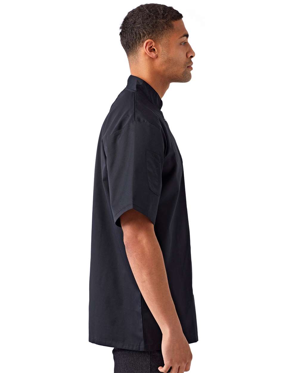 Unisex Ten Studded Front Short Sleeve Chef Coat