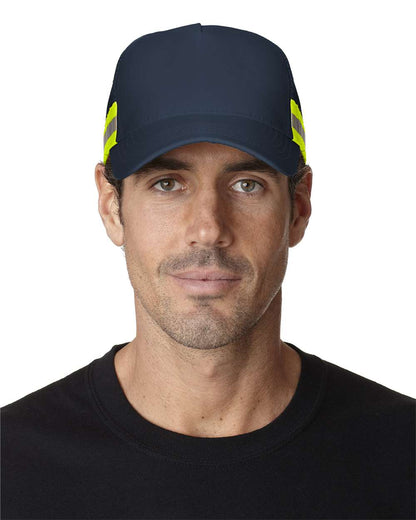 Trucker Reflector High-Visibility Constructed Cap