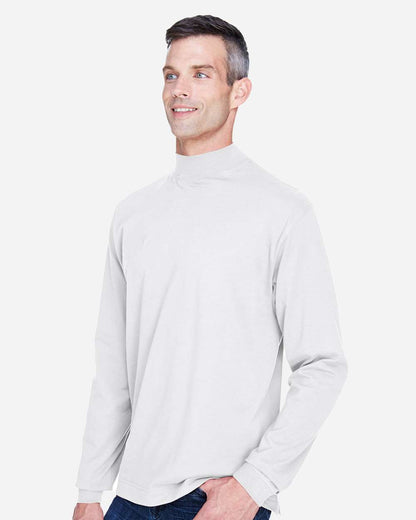 Unisex Sueded Jersey Mock Neck T-Shirt