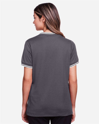 Women's CrownLux PerformanceÃ‚Â®Ã‚Â Plaited Tipped V-Neck Shirt