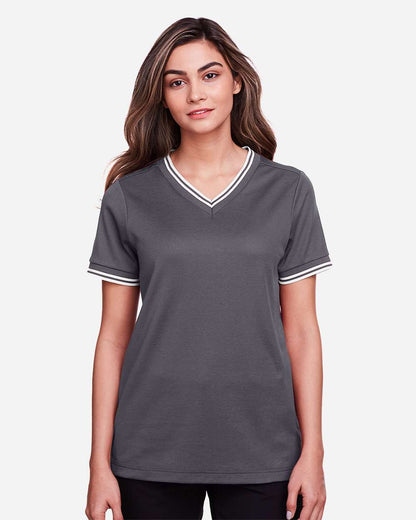 Women's CrownLux PerformanceÃ‚Â®Ã‚Â Plaited Tipped t-V-Neck Shirt