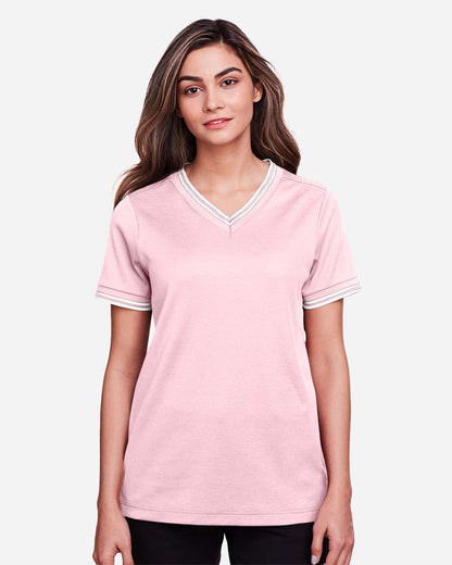 Women's CrownLux PerformanceÃ‚Â®Ã‚Â Plaited Tipped t-V-Neck Shirt