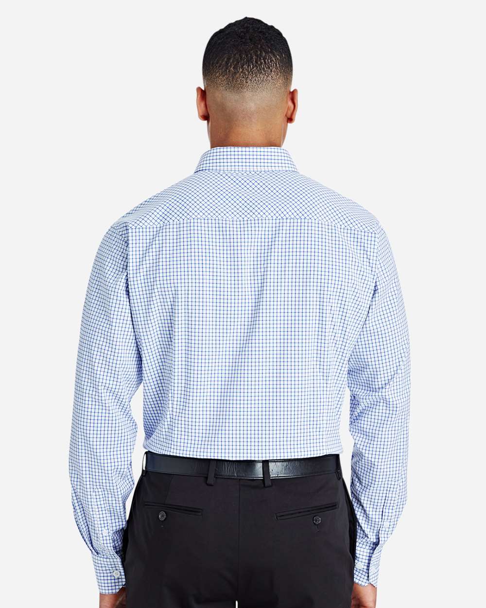 Men's CrownLux PerformanceÂ® Micro Windowpane Woven Dress Shirt