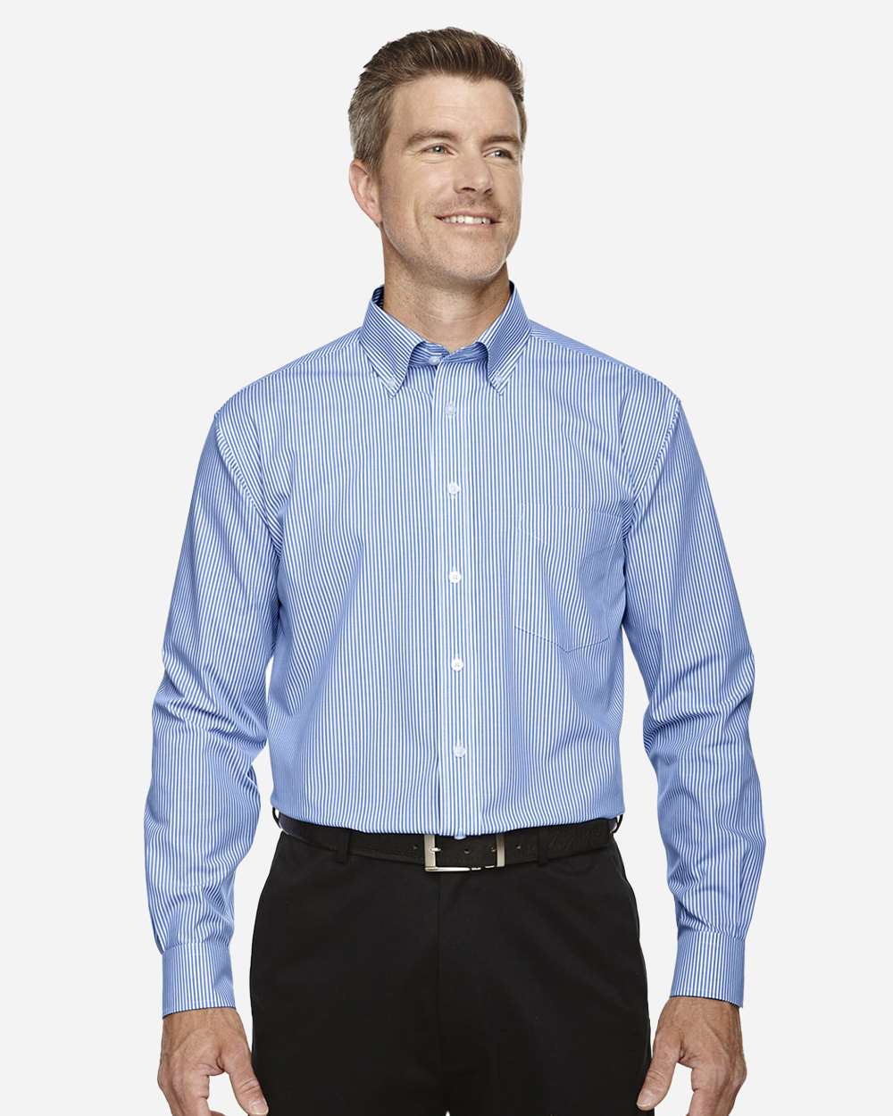 Men's Crown CollectionÂ® Banker Stripe Woven Dress Shirt