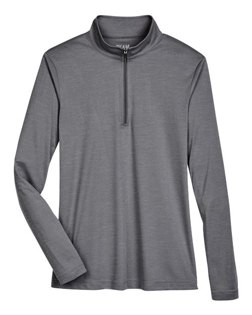 Team 365 Women's Zone Sonic Heather Performance Quarter-Zip Pullover