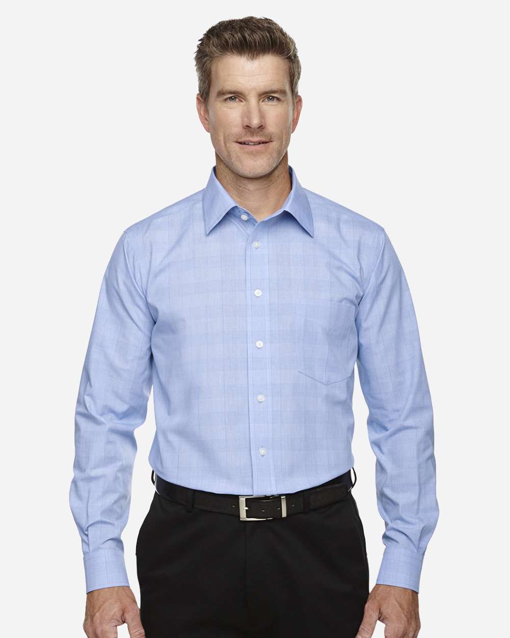 Men's Crown CollectionÂ® Glen Plaid Woven Dress Shirt