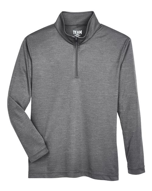 Team 365 Youth Zone Sonic Heather Performance Quarter-Zip Pullover