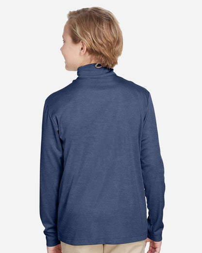 Youth Zone Sonic Heather Performance Quarter-Zip Pullolver
