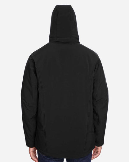 Men's Glacier Insulated Three-Layer Fleece Soft Shell Hood Jacket with Detachable Hood
