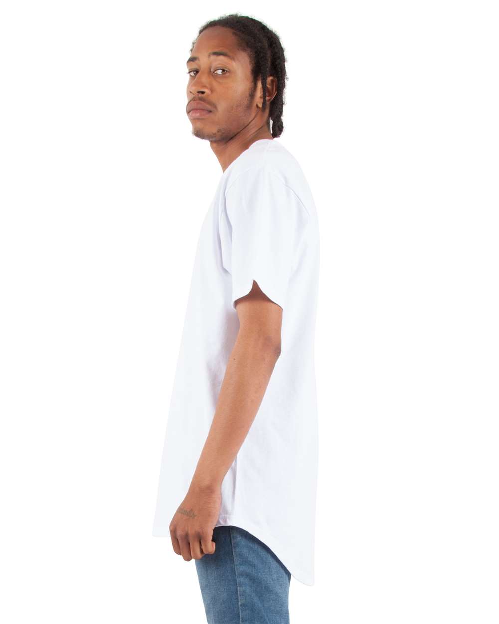Unisex Curved Hem Long T-Shirt