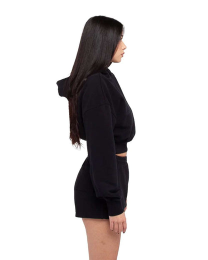 Women's Garment-Dye Crop Hooded Sweatshirt
