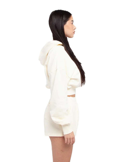 Women's Garment-Dye Crop Hooded Sweatshirt
