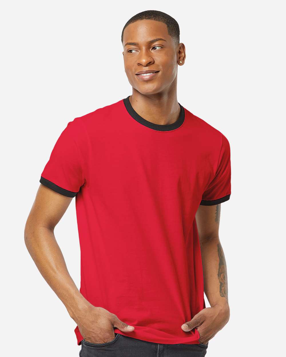 Unisex Fine Jersey Ringer T-Shirt