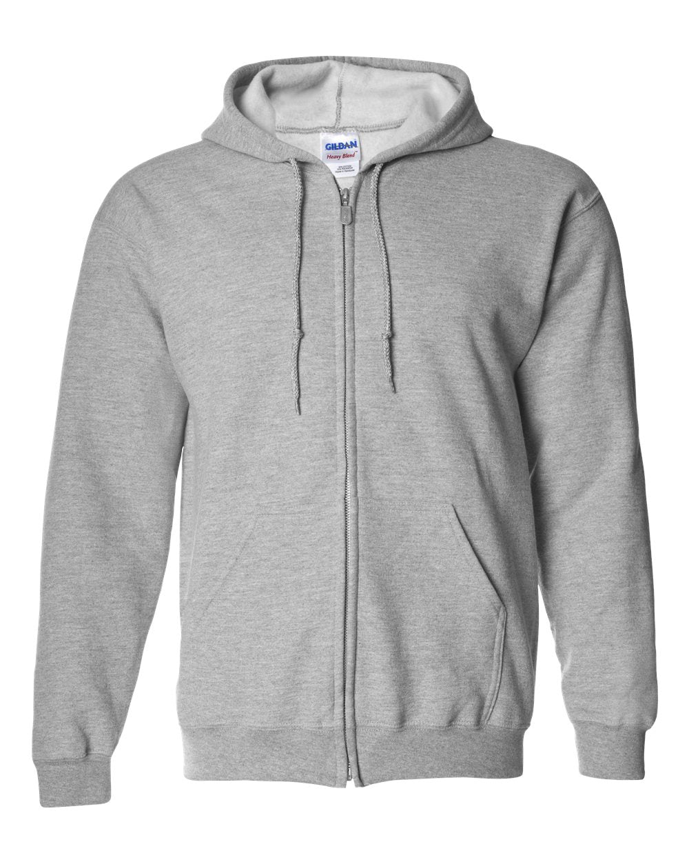 Gildan Heavy Blend Ladies Full Zip Hood Sweat/Sweatshirt Hoodie (XL) (Sport Grey)