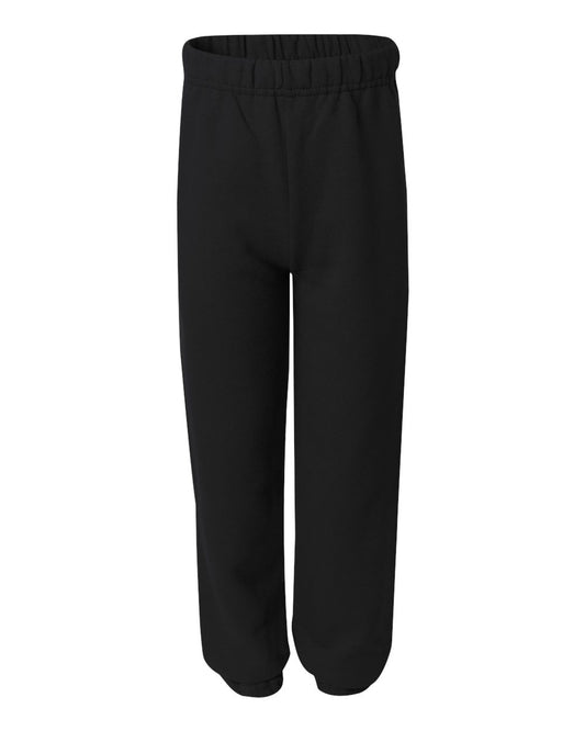 JERZEES Youth Nublend Fleece Sweatpants without Pockets, Covered Elastic Waistband, Cotton Blend, Sizes S-XL