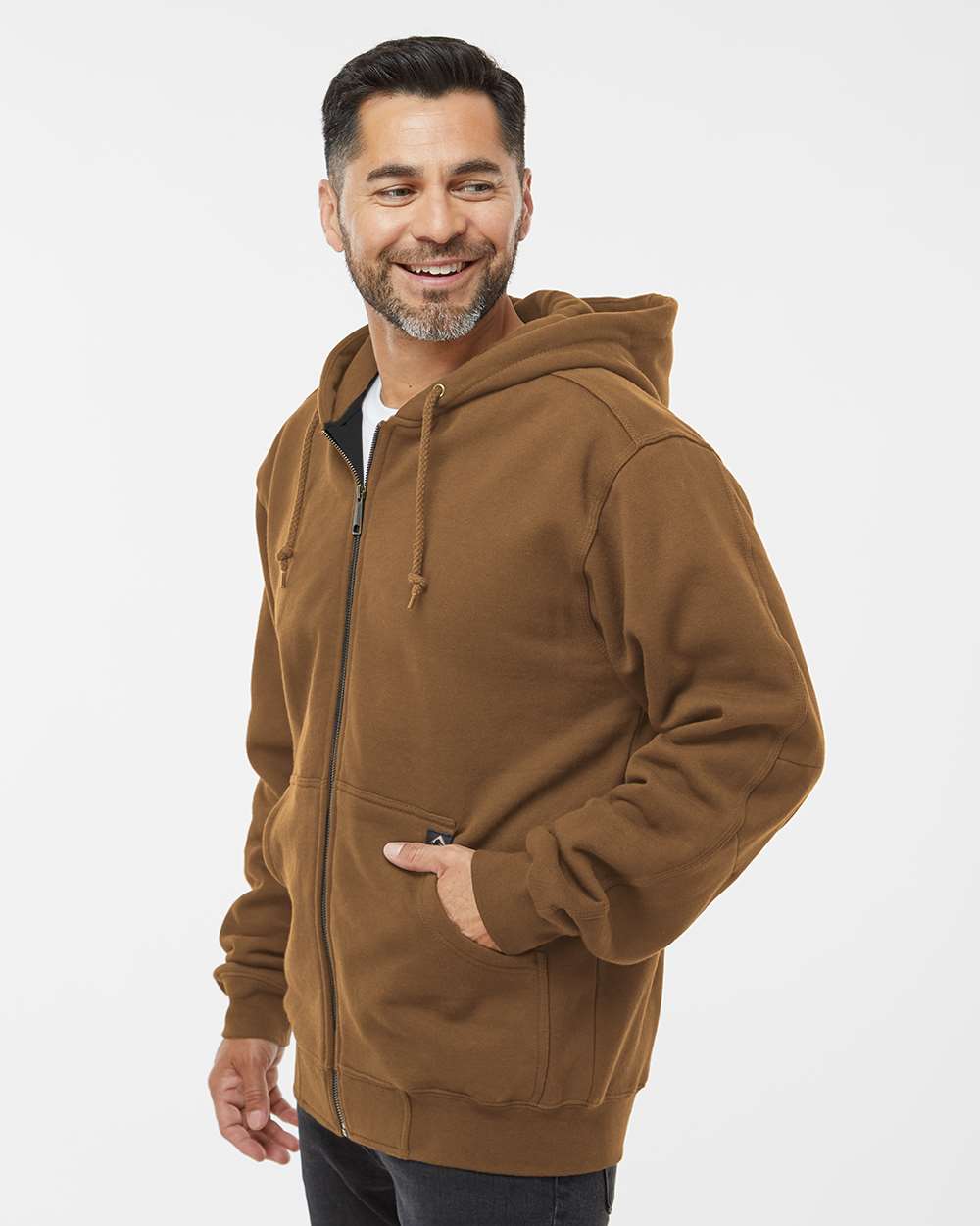 Men's Tall Crossfire Heavyweight Power Fleece Hooded Jacket with Thermal Lining