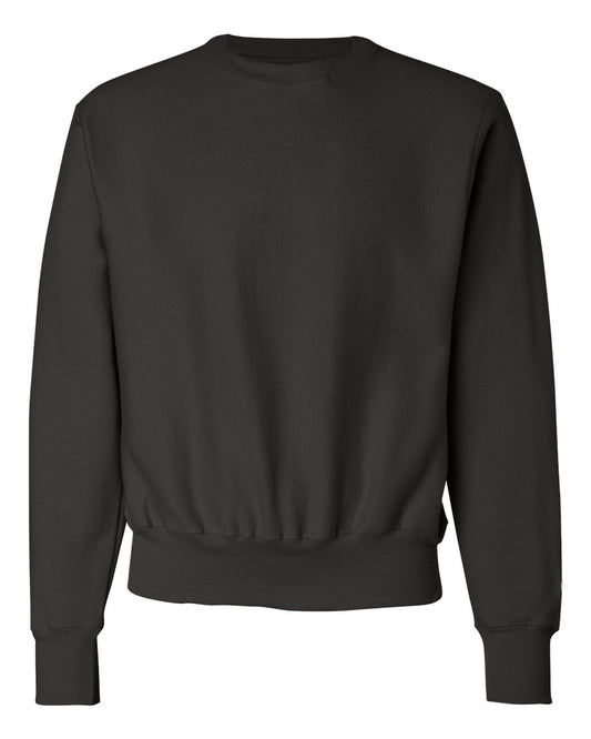Champion Women's Soft Reverse Weave Crew, Black, Medium