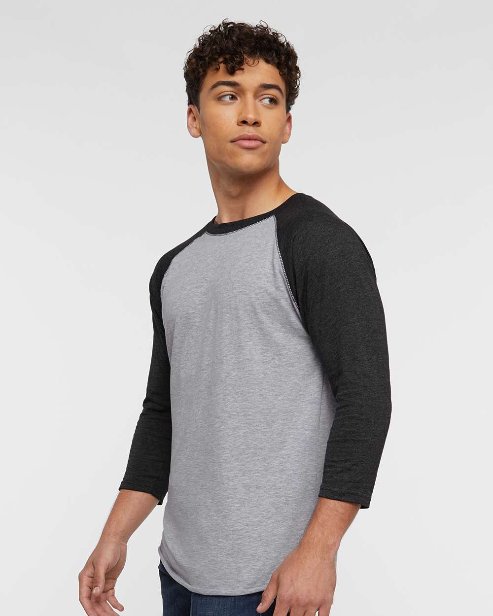 Men's Baseball Fine Jersey Three-Quarter Sleeve Tee